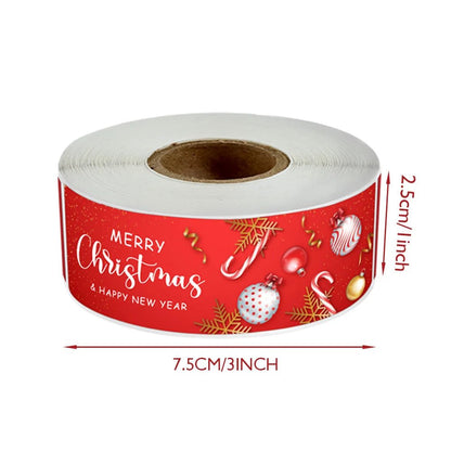 120Pcs/roll Merry Christmas Stickers Happy New Year Gift Sealing Stickers Holiday Candy Bag Box Decoration Stationery Stickers - Kaiju Mafia