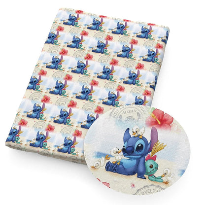 Disney Lilo And Stitch 50*145cm Polyester Cotton Fabric Sewing Quilting Fabric Needlework Material DIY Handmade - Kaiju Mafia