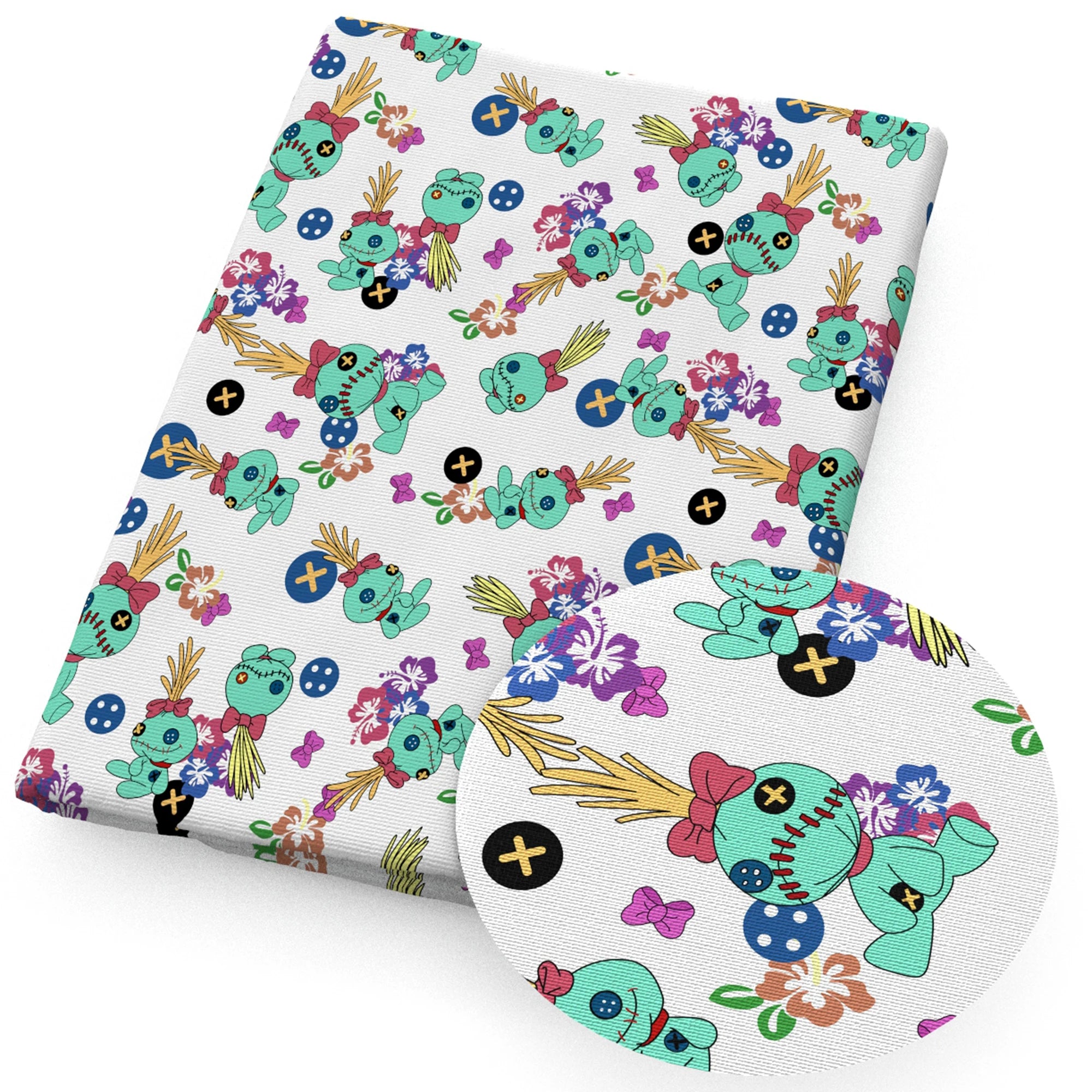 Disney Lilo And Stitch 50*145cm Polyester Cotton Fabric Sewing Quilting Fabric Needlework Material DIY Handmade - Kaiju Mafia