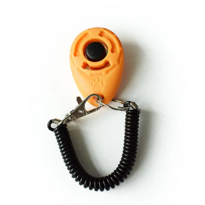 Adjustable Sound Clicker - Dog Training Tool with Wrist Strap and Key Chain