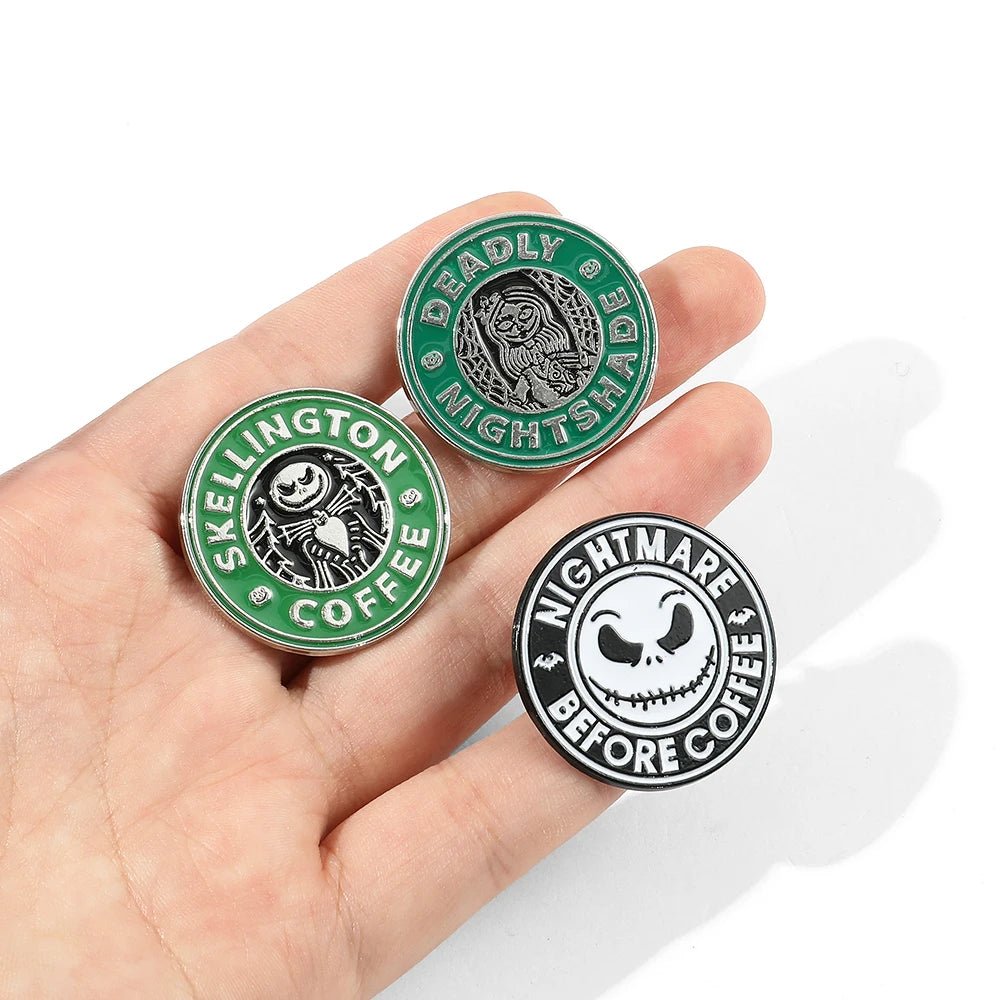 Disney The Nightmare Before Christmas Enamel Pin Cartoon Figure Sally Jack Skellington Metal Badge Brooch Kawaii Accessories - Kaiju Mafia