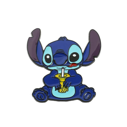 Disney Lilo &amp; Stitch Brooches Cute Stitch Pin for Backpack Cartoon Anime Metal Badges for Bag Hat Accessories Christmas Gifts