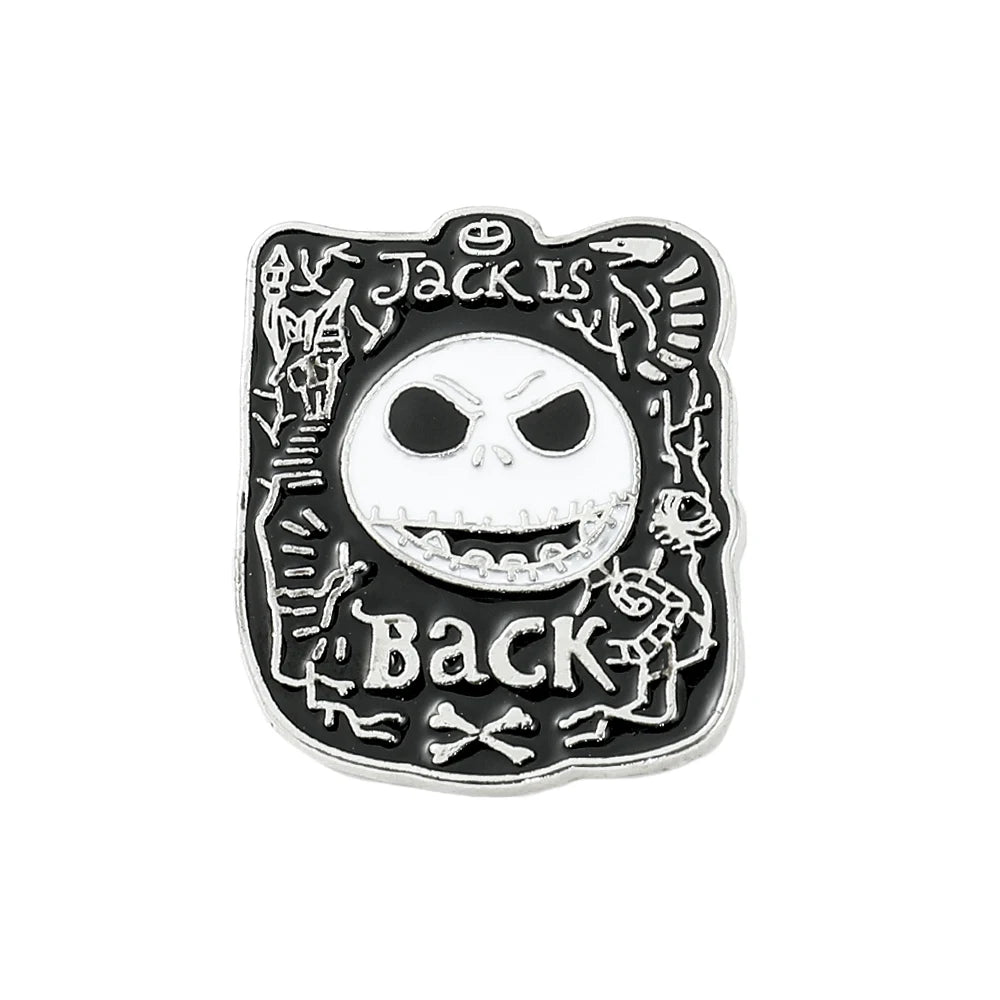 Disney The Nightmare Before Christmas Enamel Pin Cartoon Figure Sally Jack Skellington Metal Badge Brooch Kawaii Accessories - Kaiju Mafia