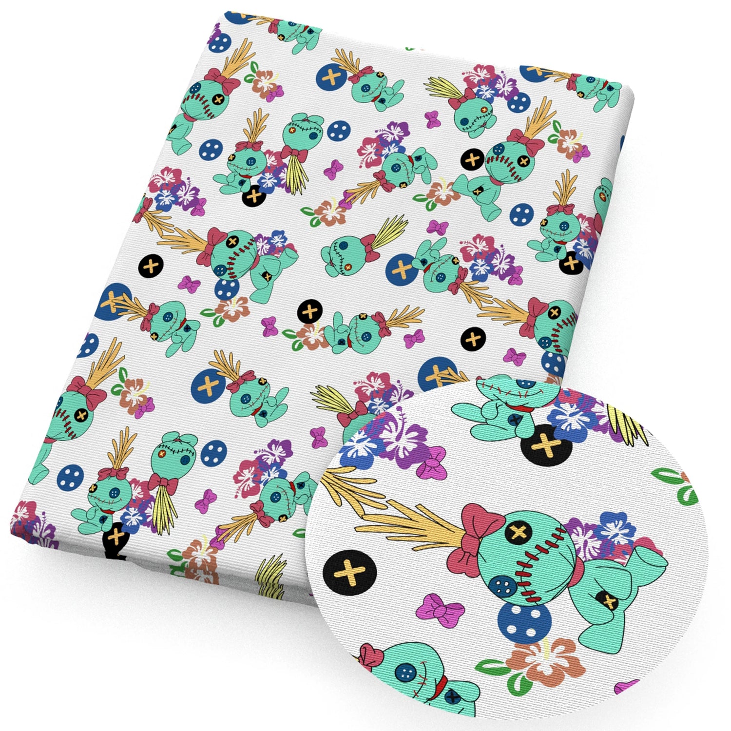 Disney Lilo And Stitch 50*145cm Polyester Cotton Fabric Sewing Quilting Fabric Needlework Material DIY Handmade - Kaiju Mafia