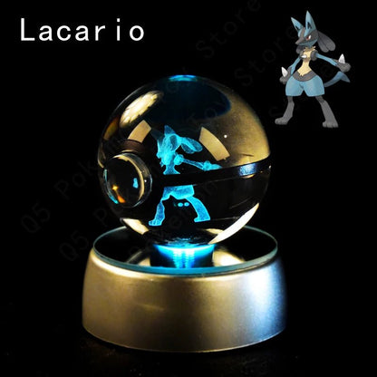 Pokemon 3D Crystal Ball Lamp Set - Perfect Kids Birthday Gift! - Kaiju Mafia