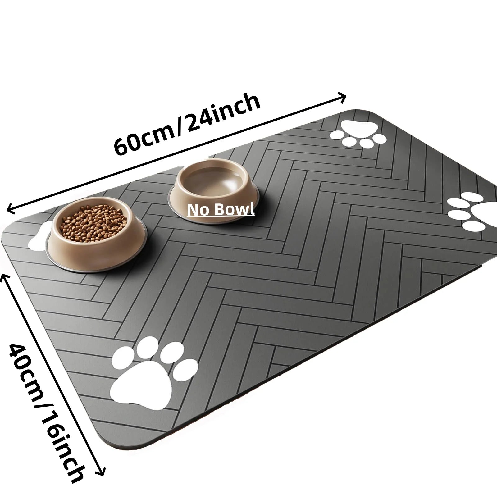 Waterproof Pet Feeding Mat - Absorbent Placemat for Food and Water Bowl