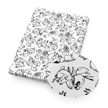 Disney Lilo and Stitch 50*145cm Polyester Cotton Fabric Sewing Quilting Fabric Needlework Material DIY Handmade - Kaiju Mafia