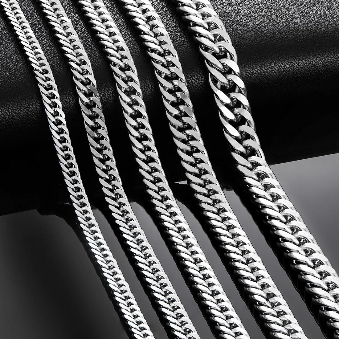Stainless Steel Cuban Link Chains - Men&