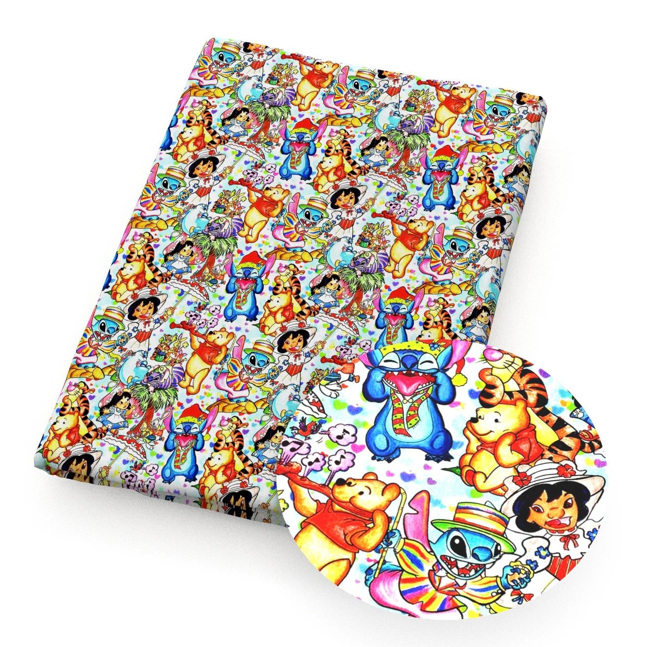 Disney Lilo And Stitch 50*145cm Polyester Cotton Fabric Sewing Quilting Fabric Needlework Material DIY Handmade - Kaiju Mafia