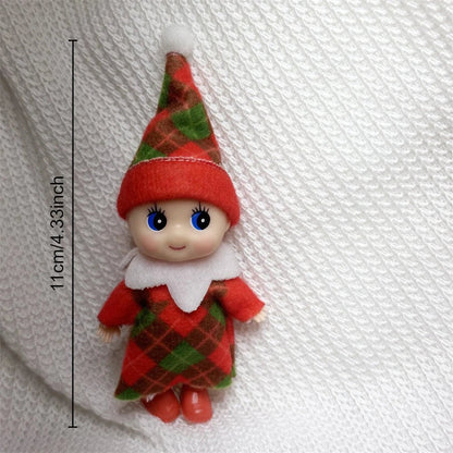 42cm Christmas Elf Doll for Kids Mini Toy Elf Dolls for Christmas Poseable Little Elf Shelf Sitters with Dangling Legs - Kaiju Mafia