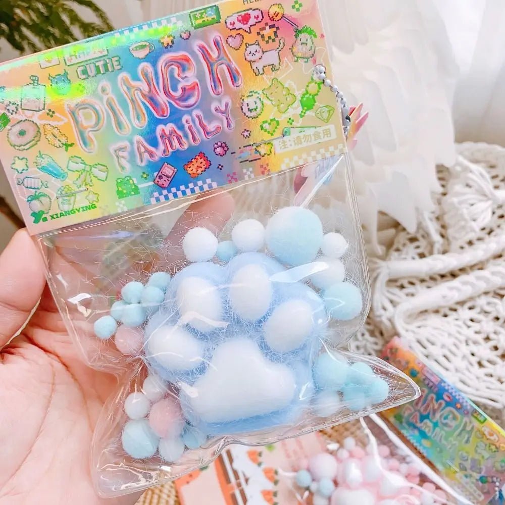 Mini Cat Paw Squeeze Toy Silicone Pinch Decompression Toy Plush TPR Fidget Sensory Toys For Kids Adults Gift - Kaiju Mafia