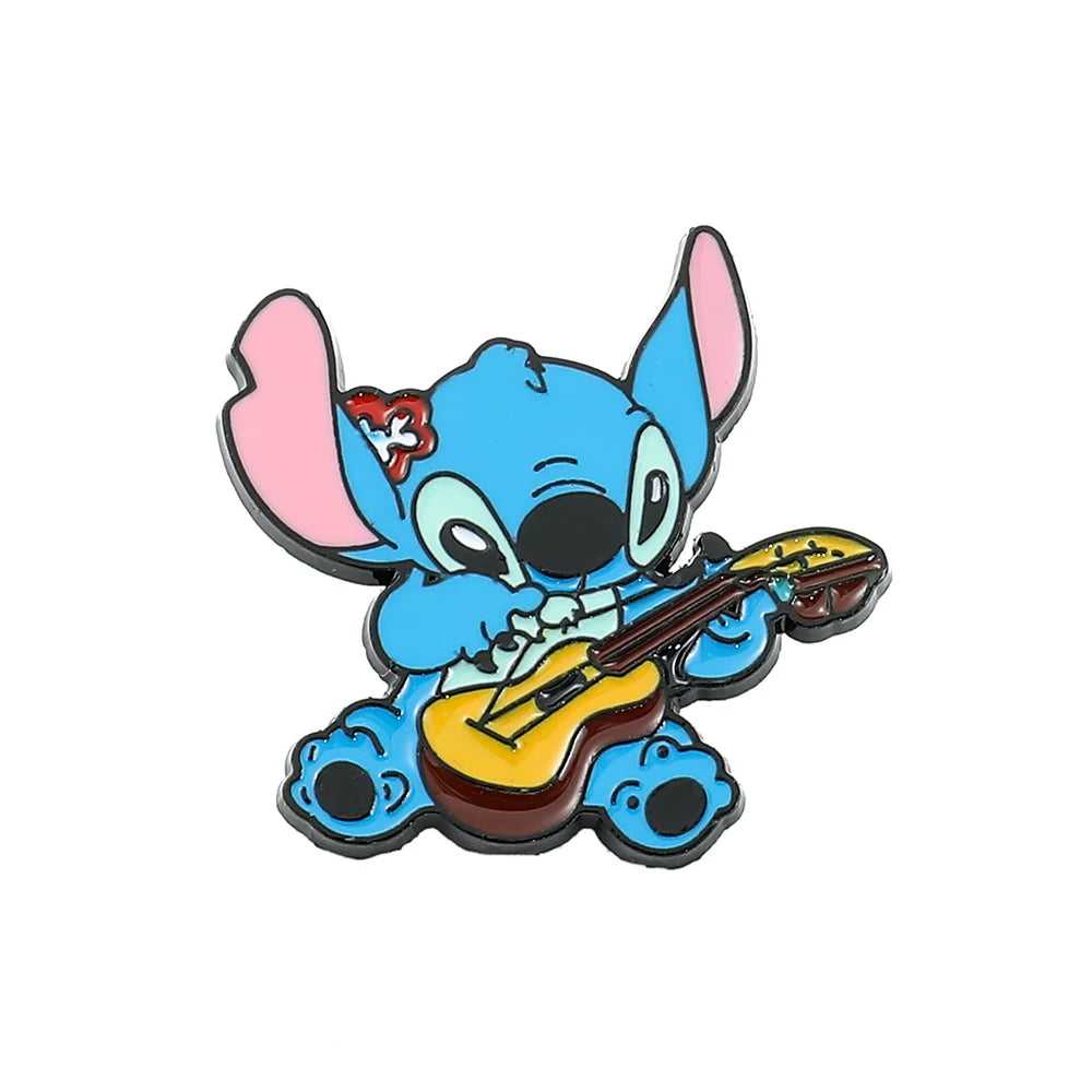 Disney Lilo &amp; Stitch Brooches Cute Stitch Pin for Backpack Cartoon Anime Metal Badges for Bag Hat Accessories Christmas Gifts