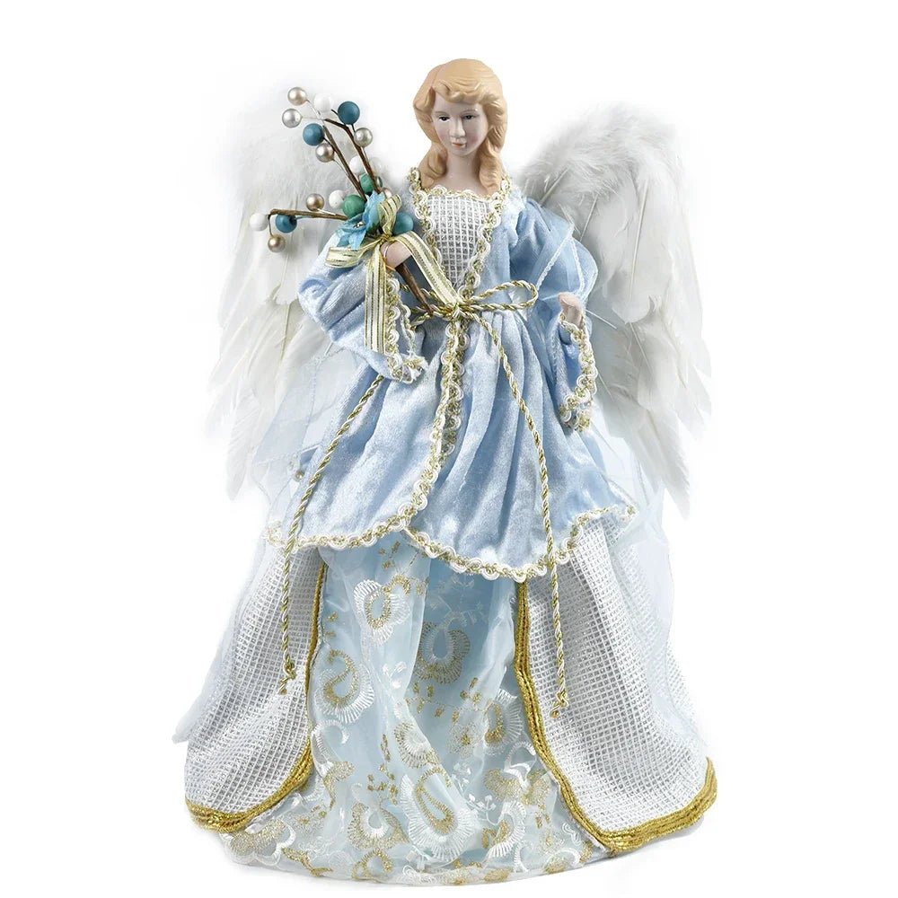 Hot 40cm Christmas Angel Doll Figurine Toy Treetop Ornaments Standing Birthday Natal Decorations Navidad Home Decor novedades - Kaiju Mafia