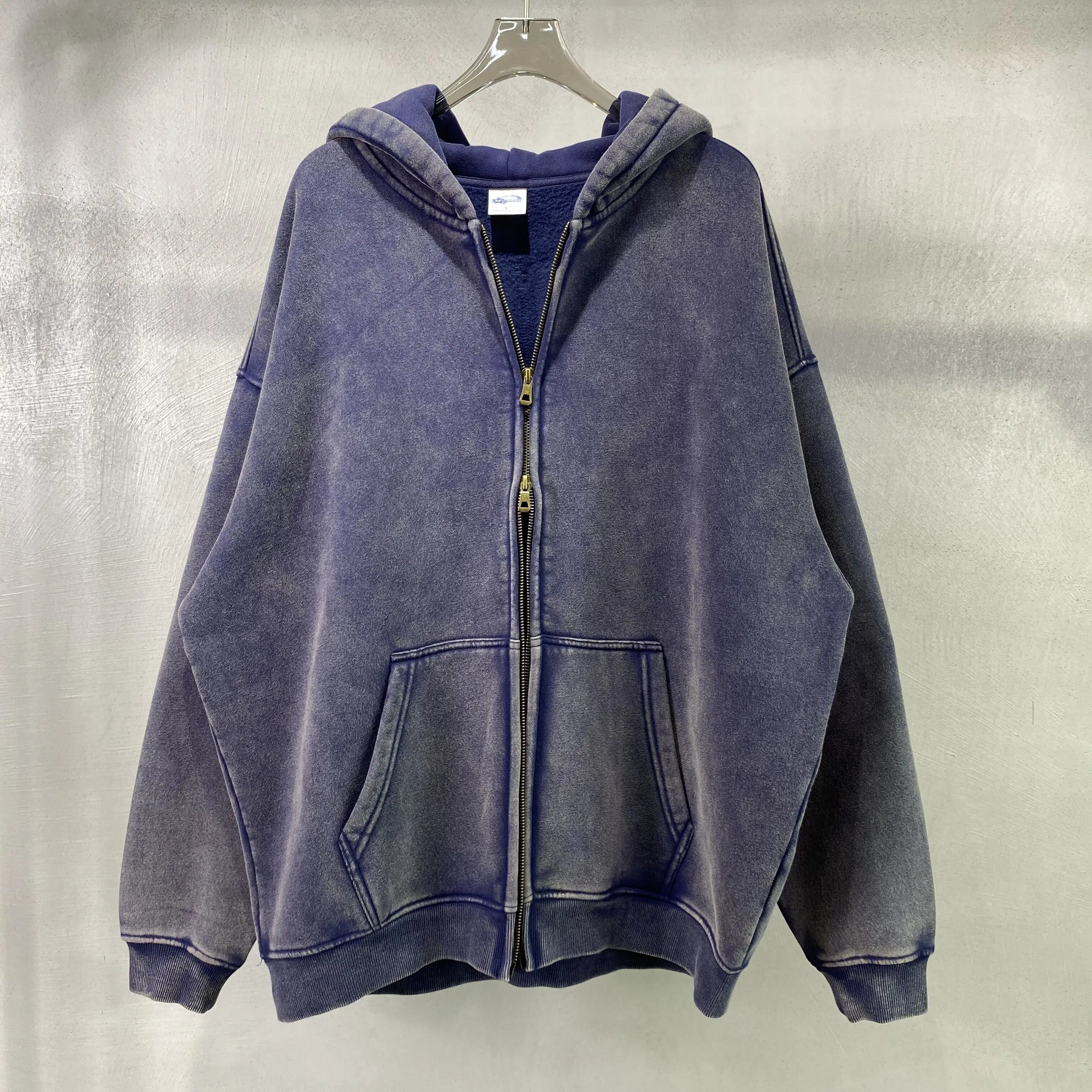Batik fleece zippered hoodie - Kaiju Mafia