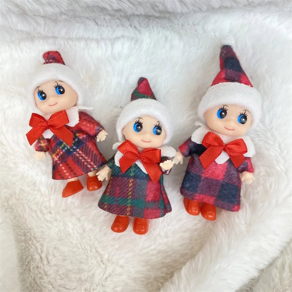 Christmas Mini Baby Elf Dolls Todder Elves Shining Kindness Craft Babies Doll Toy Decoration On The Shelf Gift For Girl Boy Kid - Kaiju Mafia
