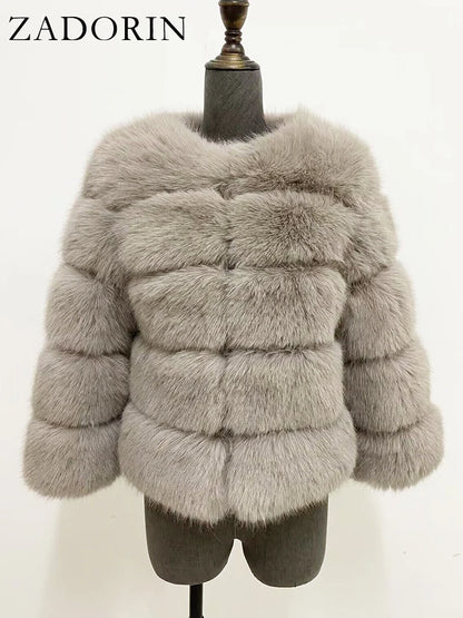 black and white faux fur coat black and white faux fur coat
