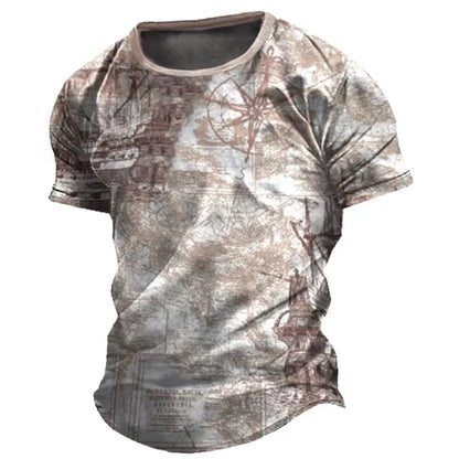 Vintage compass printed men&