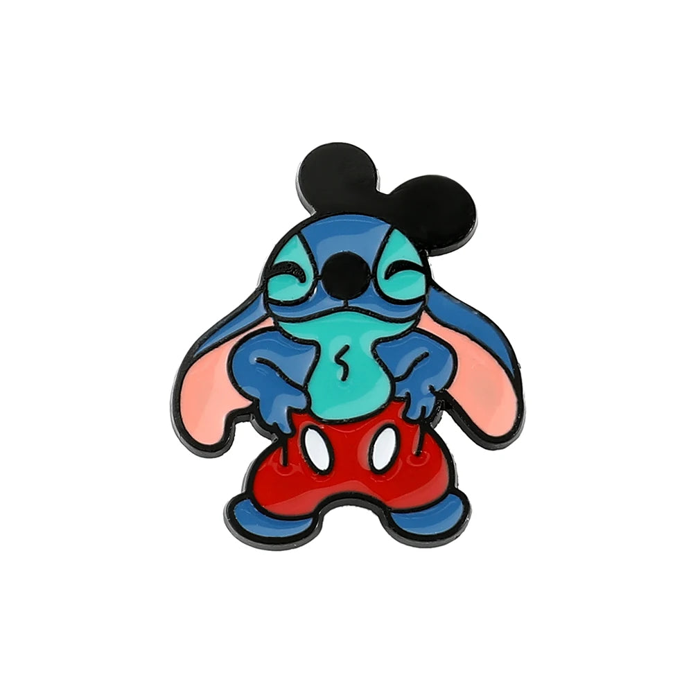 Disney Lilo &amp; Stitch Brooches Cute Stitch Pin for Backpack Cartoon Anime Metal Badges for Bag Hat Accessories Christmas Gifts