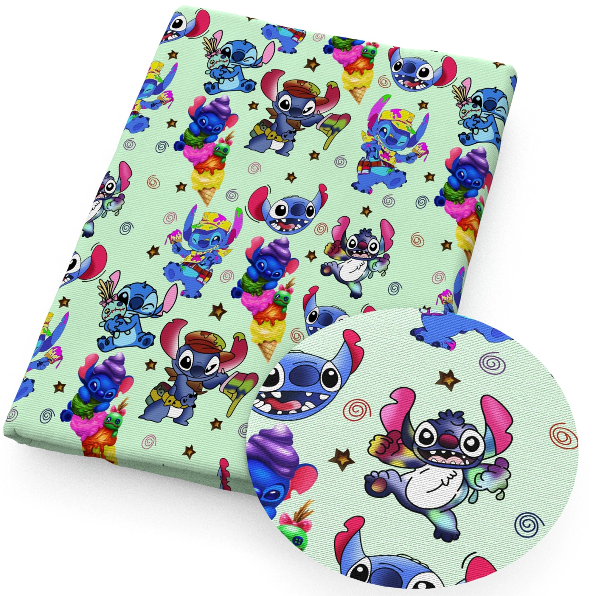 Disney Lilo And Stitch 50*145cm Polyester Cotton Fabric Sewing Quilting Fabric Needlework Material DIY Handmade - Kaiju Mafia