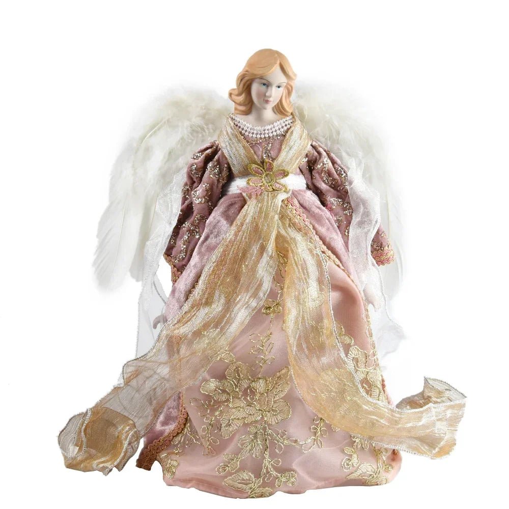 Hot 40cm Christmas Angel Doll Figurine Toy Treetop Ornaments Standing Birthday Natal Decorations Navidad Home Decor novedades - Kaiju Mafia