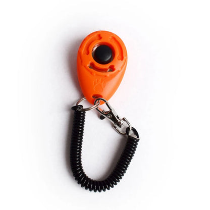 Adjustable Sound Clicker - Dog Training Tool with Wrist Strap and Key Chain