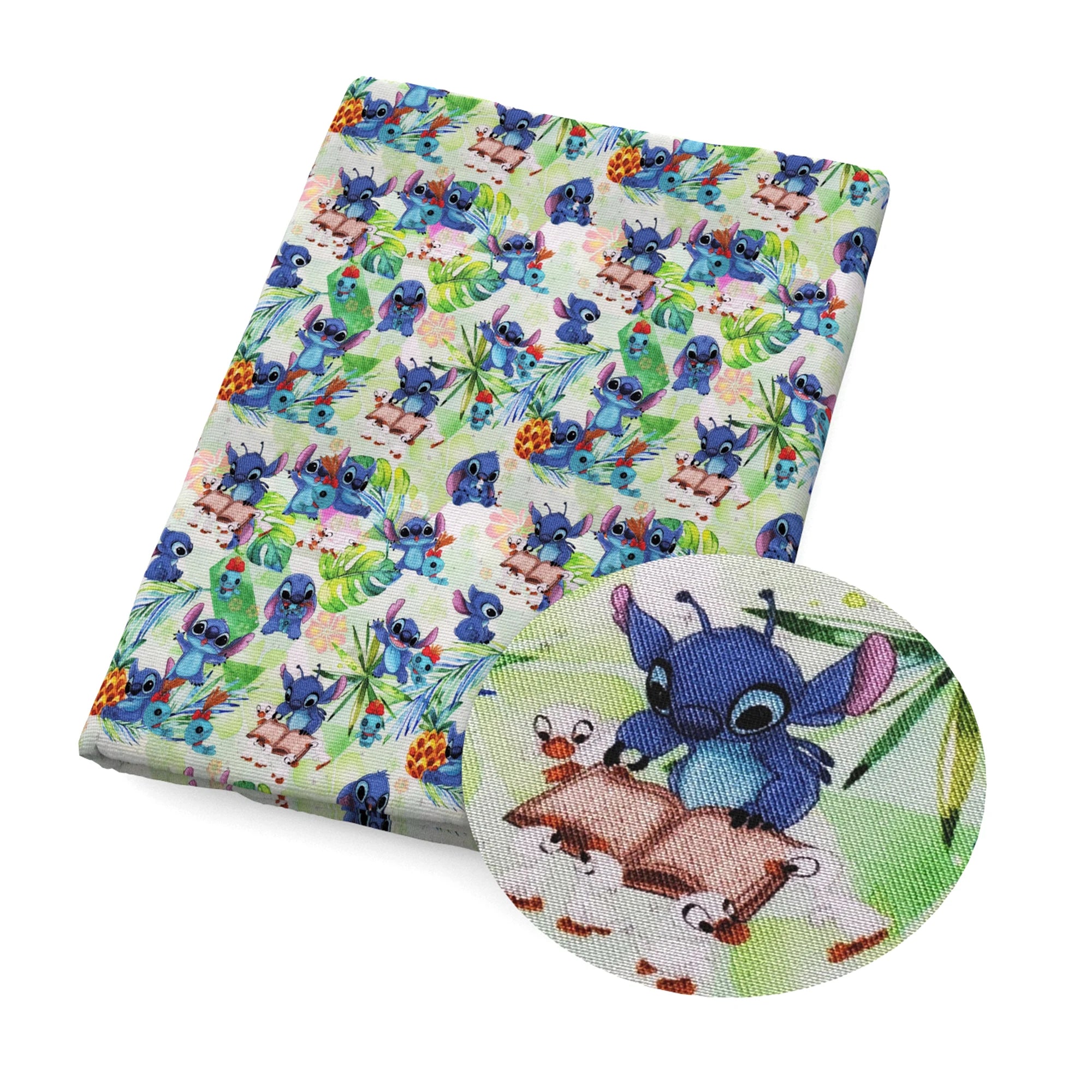 Disney Lilo And Stitch 50*145cm Polyester Cotton Fabric Sewing Quilting Fabric Needlework Material DIY Handmade - Kaiju Mafia