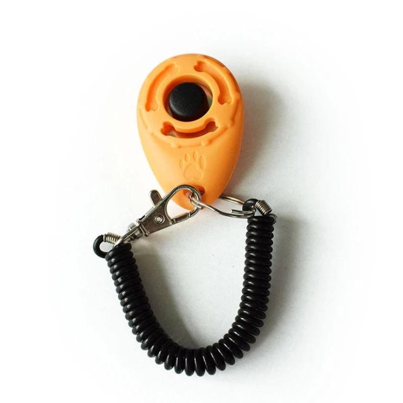 Adjustable Sound Clicker - Dog Training Tool with Wrist Strap and Key Chain