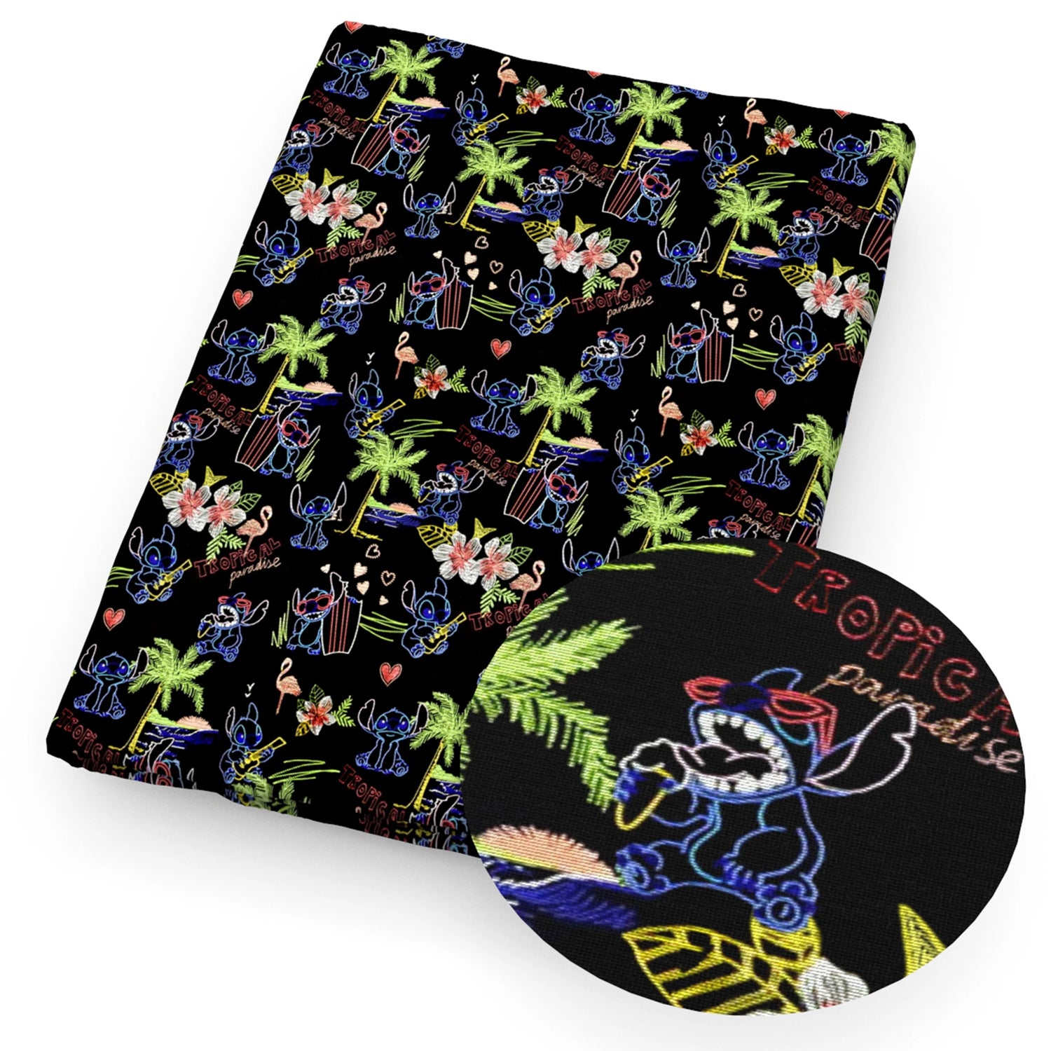 Disney Lilo And Stitch 50*145cm Polyester Cotton Fabric Sewing Quilting Fabric Needlework Material DIY Handmade - Kaiju Mafia