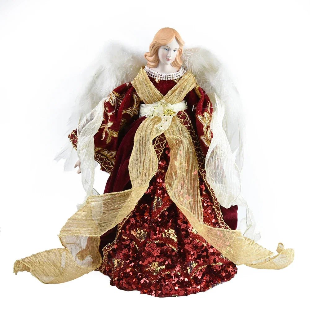 Hot 40cm Christmas Angel Doll Figurine Toy Treetop Ornaments Standing Birthday Natal Decorations Navidad Home Decor novedades - Kaiju Mafia