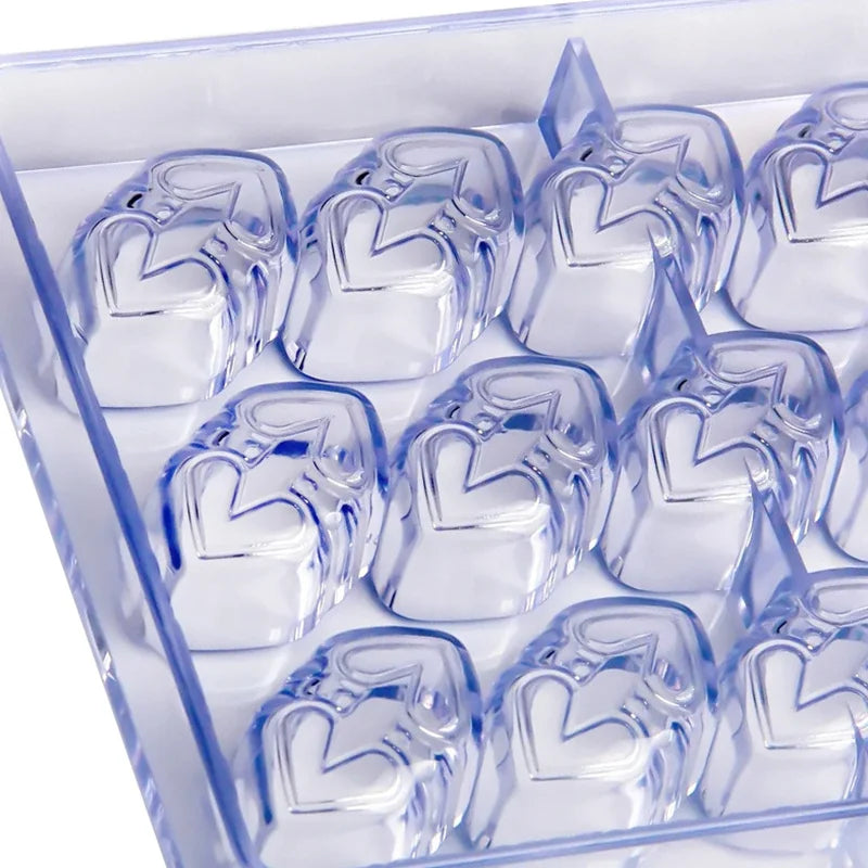 1PC Chocolate Mold Plastic with Piping Bag Household Kitchen DIY Baking Tool Candies Rose Heart-shaped for Valentine Day TMZ