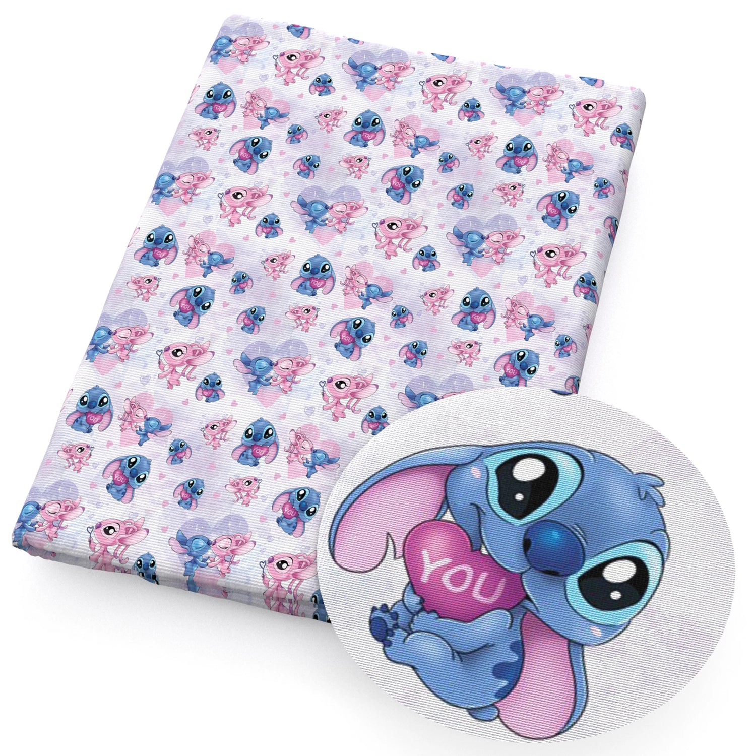 Disney Lilo and Stitch 50*145cm Polyester Cotton Fabric Sewing Quilting Fabric Needlework Material DIY Handmade