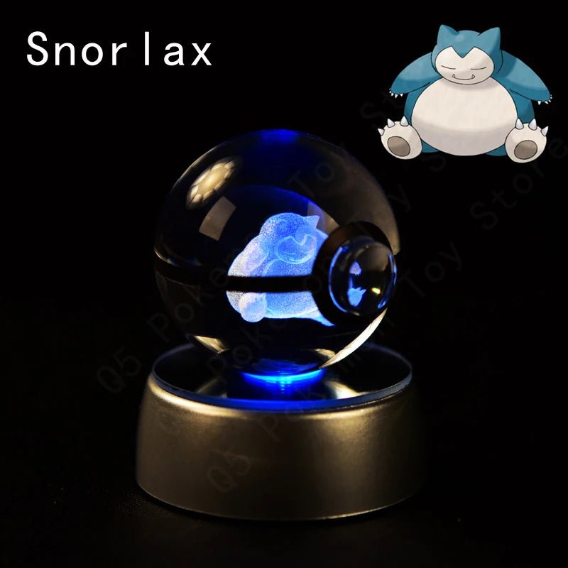 Pokemon 3D Crystal Ball Lamp Set - Perfect Kids Birthday Gift! - Kaiju Mafia