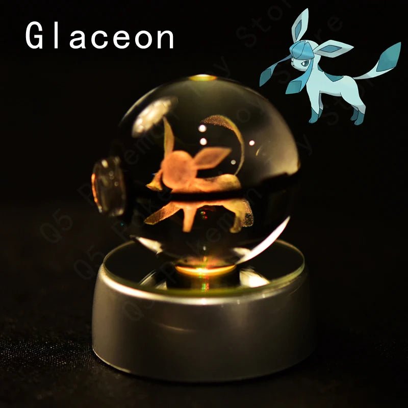 Pokemon 3D Crystal Ball Lamp Set - Perfect Kids Birthday Gift! - Kaiju Mafia