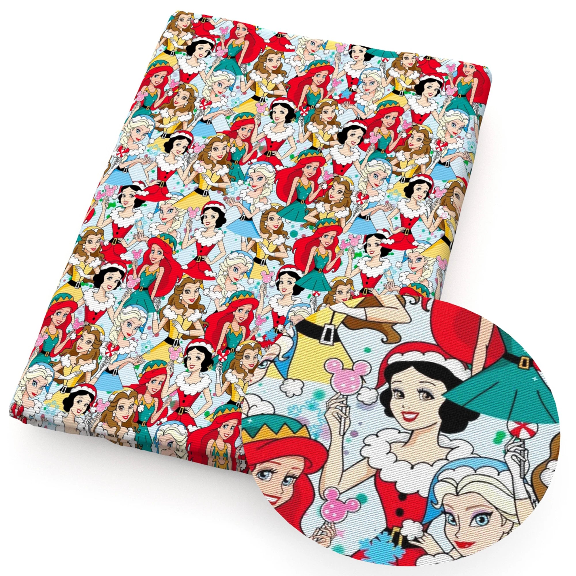 Disney Christmas Princess 50*145cm 100% Cotton Fabric Sewing Quilting Fabric Needlework Material DIY Handmade Patchework - Kaiju Mafia