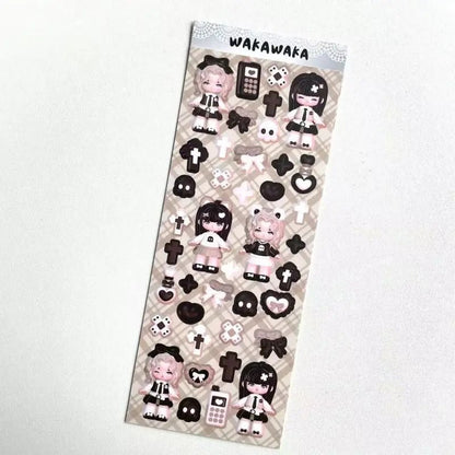 SKYSONIC New Arrival Christmas Style Junk Journal Stickers Decor Scrapbooking Material DIY Agenda Cat Paw Sticker Stationery - Kaiju Mafia