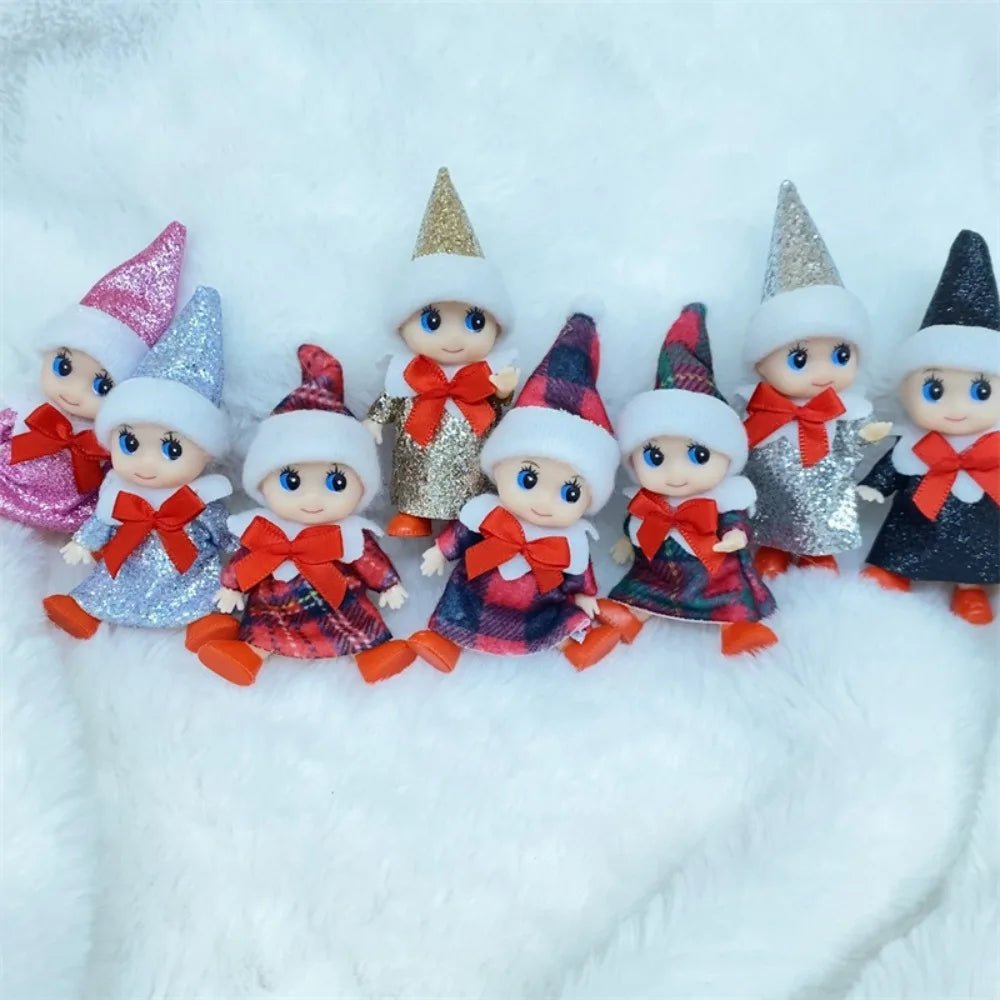 Christmas Mini Baby Elf Dolls Todder Elves Shining Kindness Craft Babies Doll Toy Decoration On The Shelf Gift For Girl Boy Kid - Kaiju Mafia