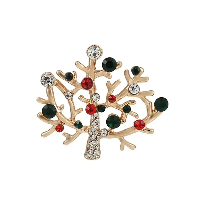 Christmas Rhinestone Brooch Pins