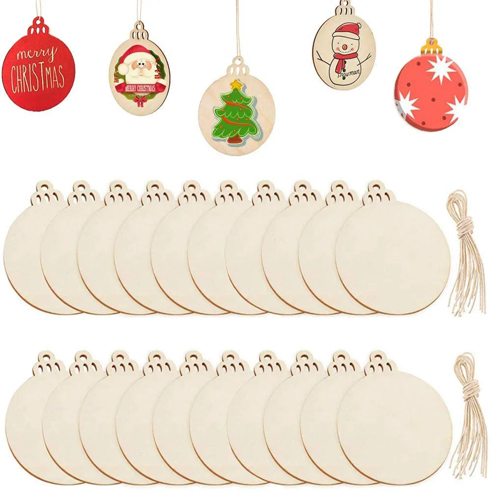 Christmas Wooden Slices Ornaments