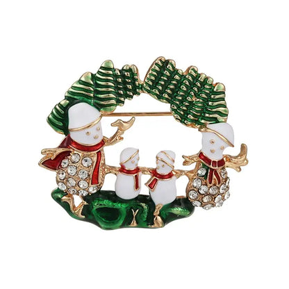 Christmas Rhinestone Brooch Pins