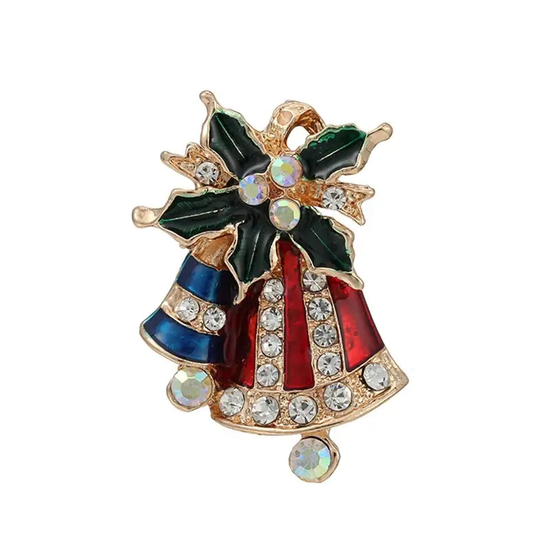 Christmas Rhinestone Brooch Pins