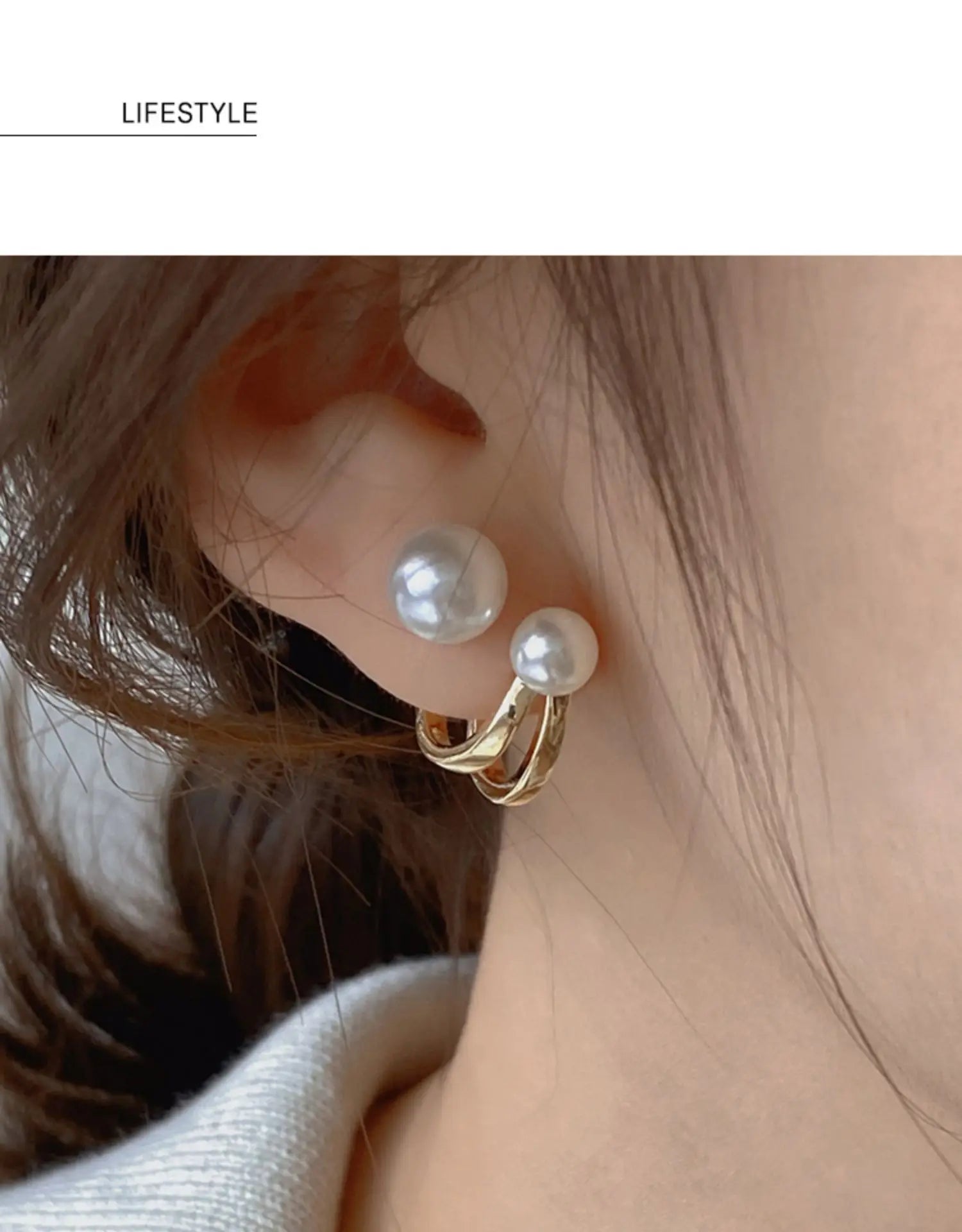 Retro Pearl Stud Earrings