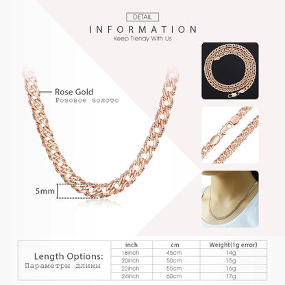 Trendsmax Rose Gold Necklace