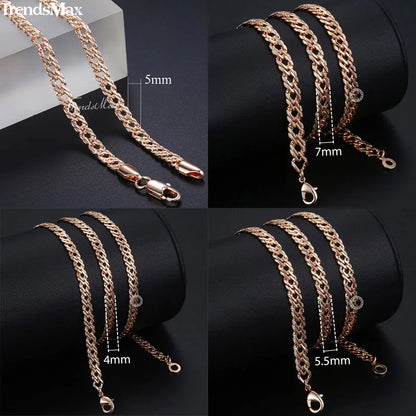 Trendsmax Rose Gold Necklace