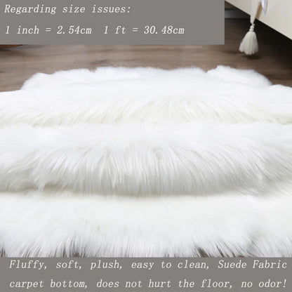 Soft Plush Bedroom Rugs 120x120 cm