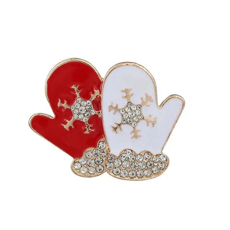 Christmas Rhinestone Brooch Pins