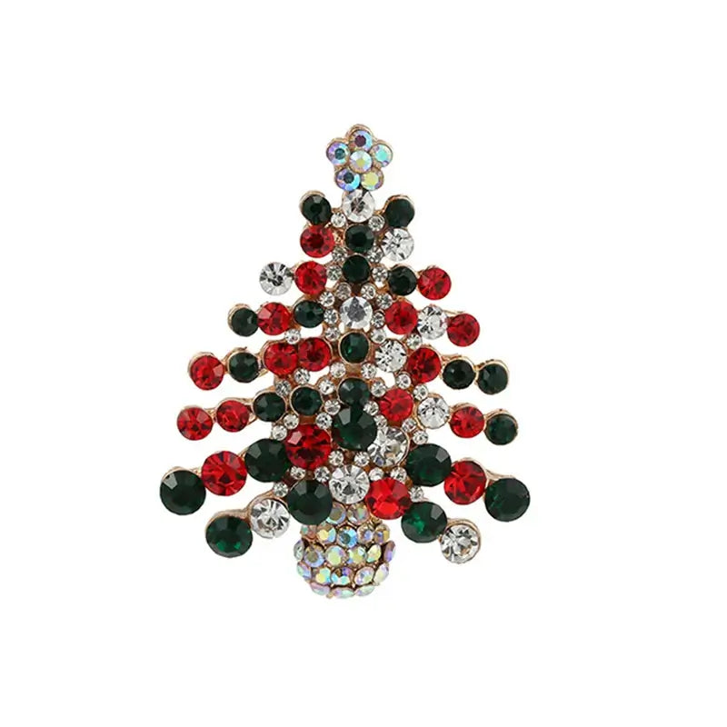 Christmas Rhinestone Brooch Pins