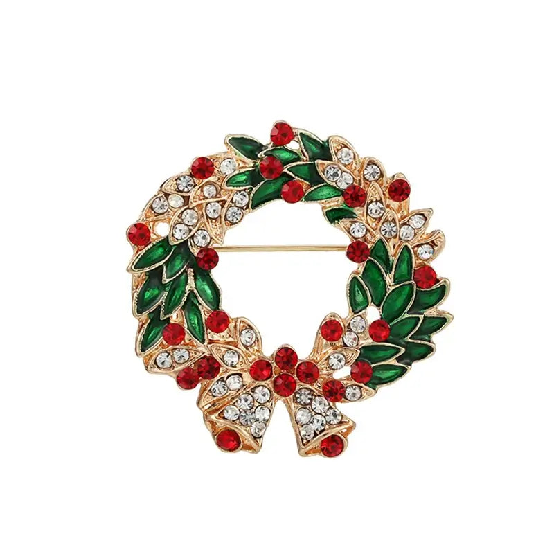 Christmas Rhinestone Brooch Pins