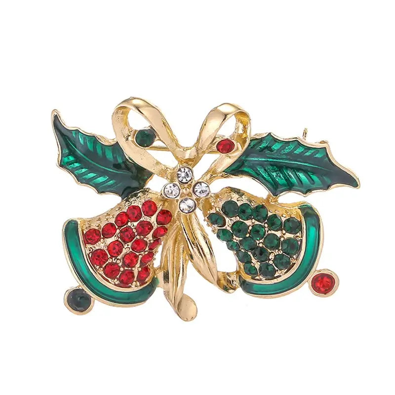 Christmas Rhinestone Brooch Pins