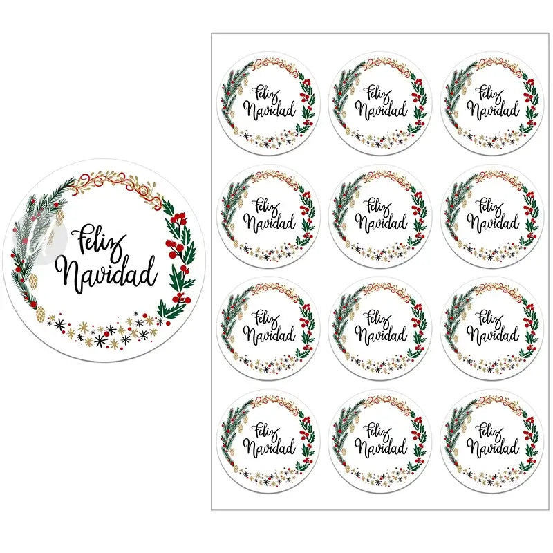 Feliz Navidad Gift Stickers