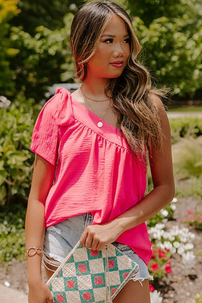 New Arrival One - Shoulder Fashion Ruched Sleeveless Pullover Vest - Kaiju Mafia